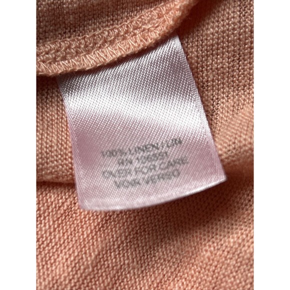 Calypso Saint Barth Linen knit Embroidered Stud Short Sleeve Top coral Size XS - Picture 15 of 15